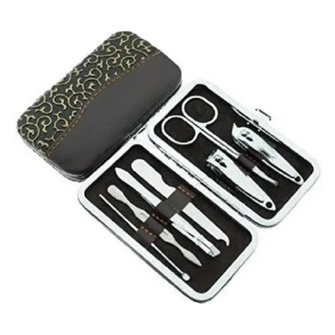 Manicure Set Grooming Tweezer Scissors Earpick Nail Clippers Set with Case