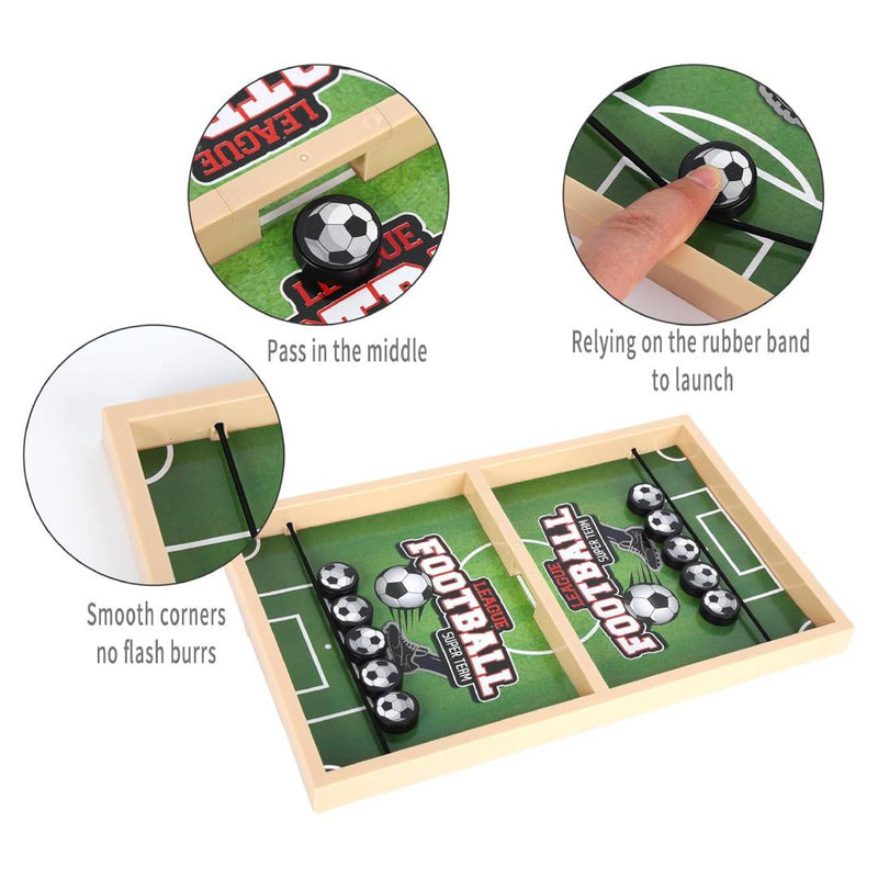 Mini Soccer Football Puck Sling Game For Two Players Pucket Board Game