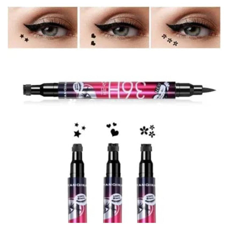 Huxia Beauty Eyeliner + Star Heart Moon Stamp 36H 3Pcs Set