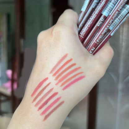 Kathleen Stay True Color Eyeliner And Lip Liner Nude Lip Pencils 12Pcs Pack
