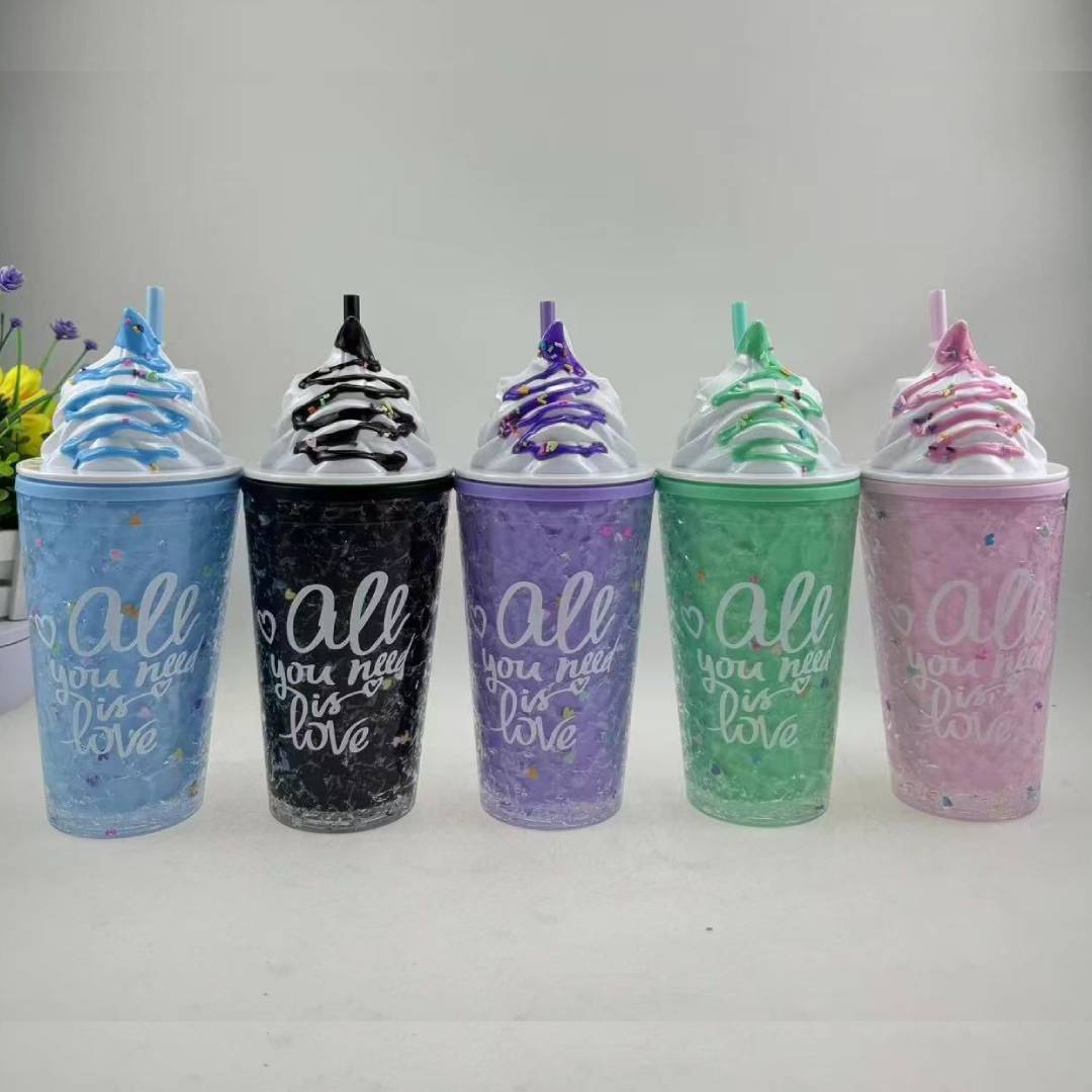 All You Need Is Love Ice Cream Water Sipper Glass