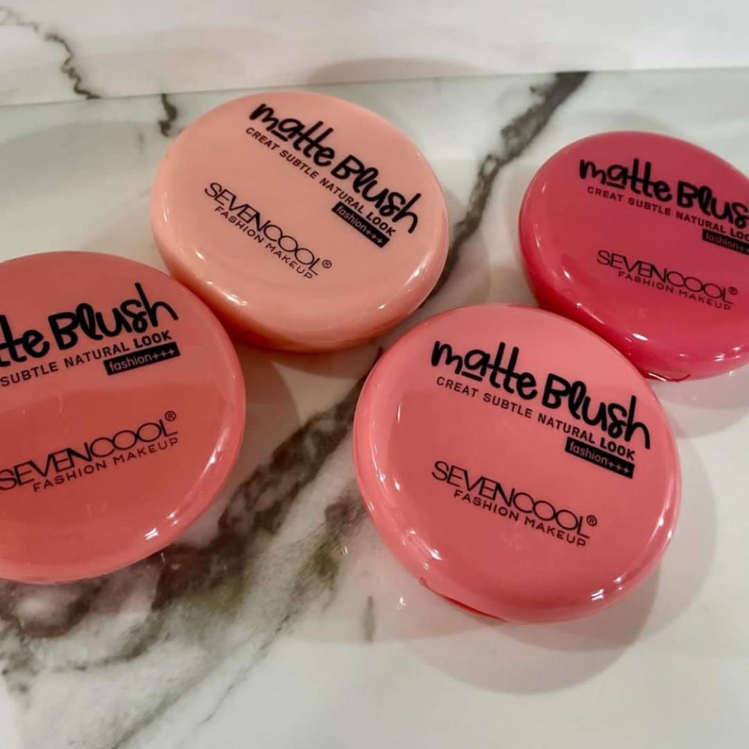Seven Cool Matte Blush On Create Subtle Natural Look 4Pcs Set