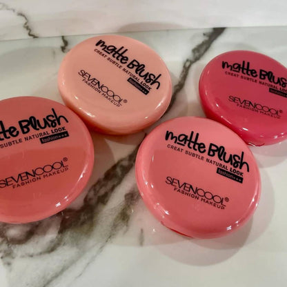 Seven Cool Matte Blush On Create Subtle Natural Look 4Pcs Set