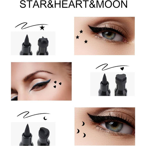 Huxia Beauty Eyeliner + Star Heart Moon Stamp 36H 3Pcs Set