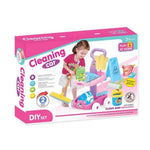 Realistic Cleaning Set Kit With Trolley Toy For Kid