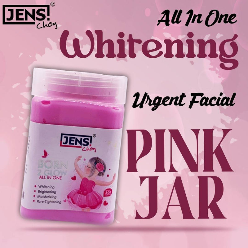 Jens Choy Born To Glow All in One Pink Whitening Facial Jar