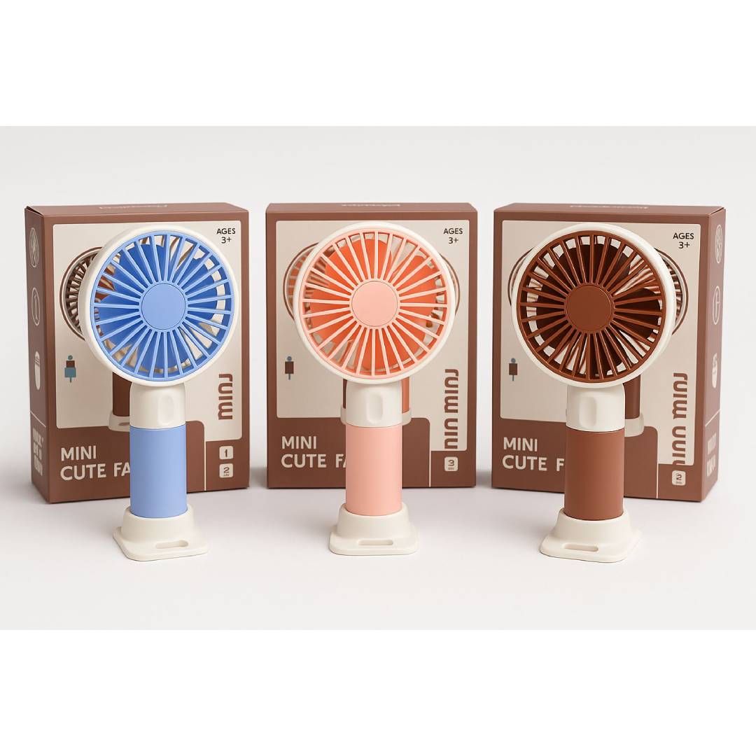 USB Rechargeable Portable Mini Cute Fan Fasting Charging and Low Power Consumption Adjustable Speed