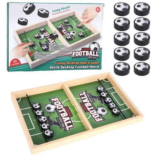 Mini Soccer Football Puck Sling Game For Two Players Pucket Board Game