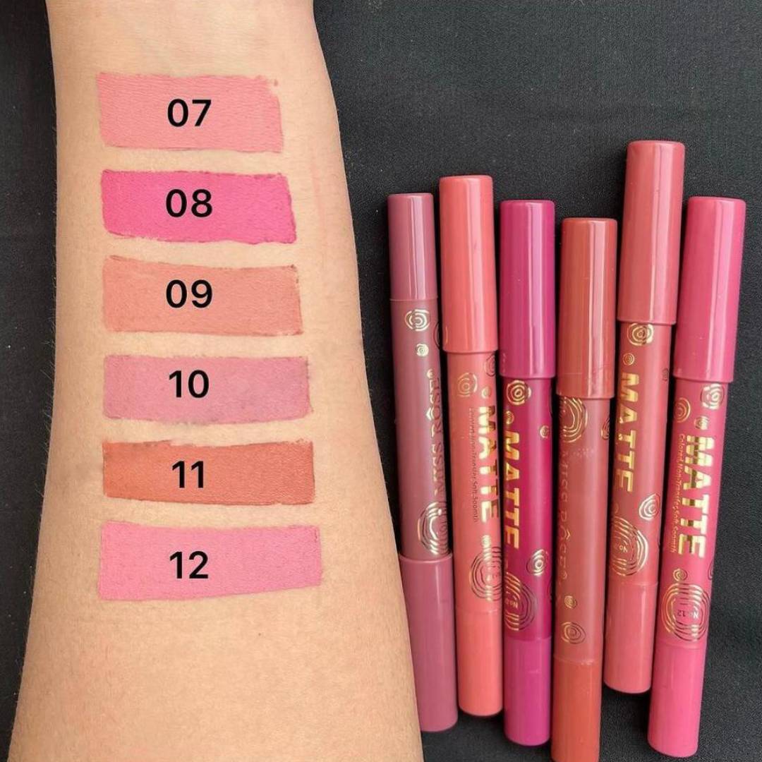 Miss Rose Matte Lip Pen Lipsticks 6Pcs Set