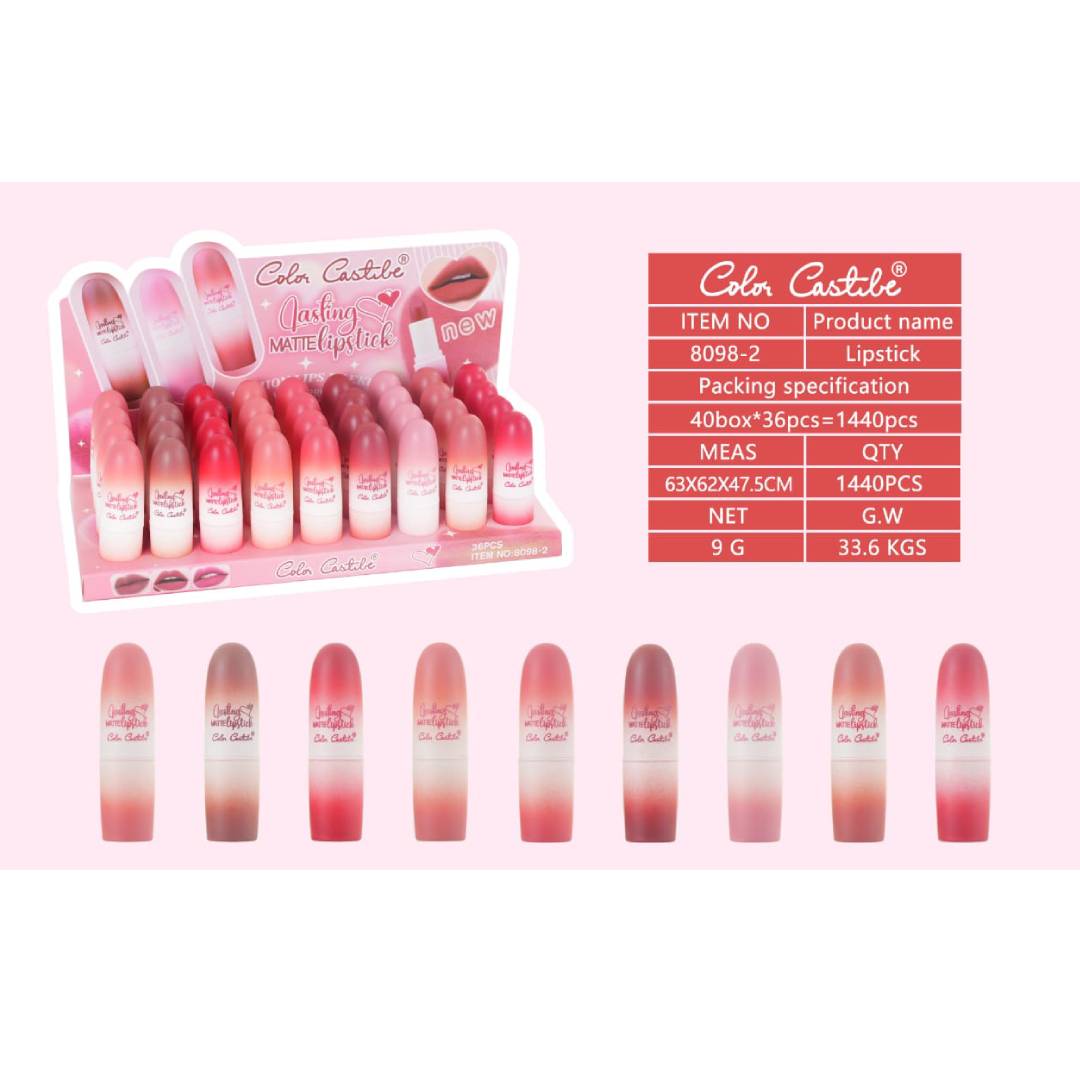 Color Castle Fashion Lips Makeup Waterproof Long Lasting Matte Lipstick