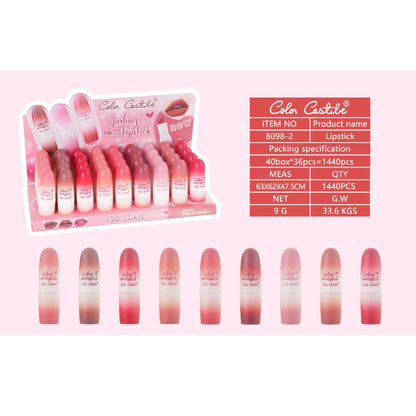 Color Castle Fashion Lips Makeup Waterproof Long Lasting Matte Lipstick
