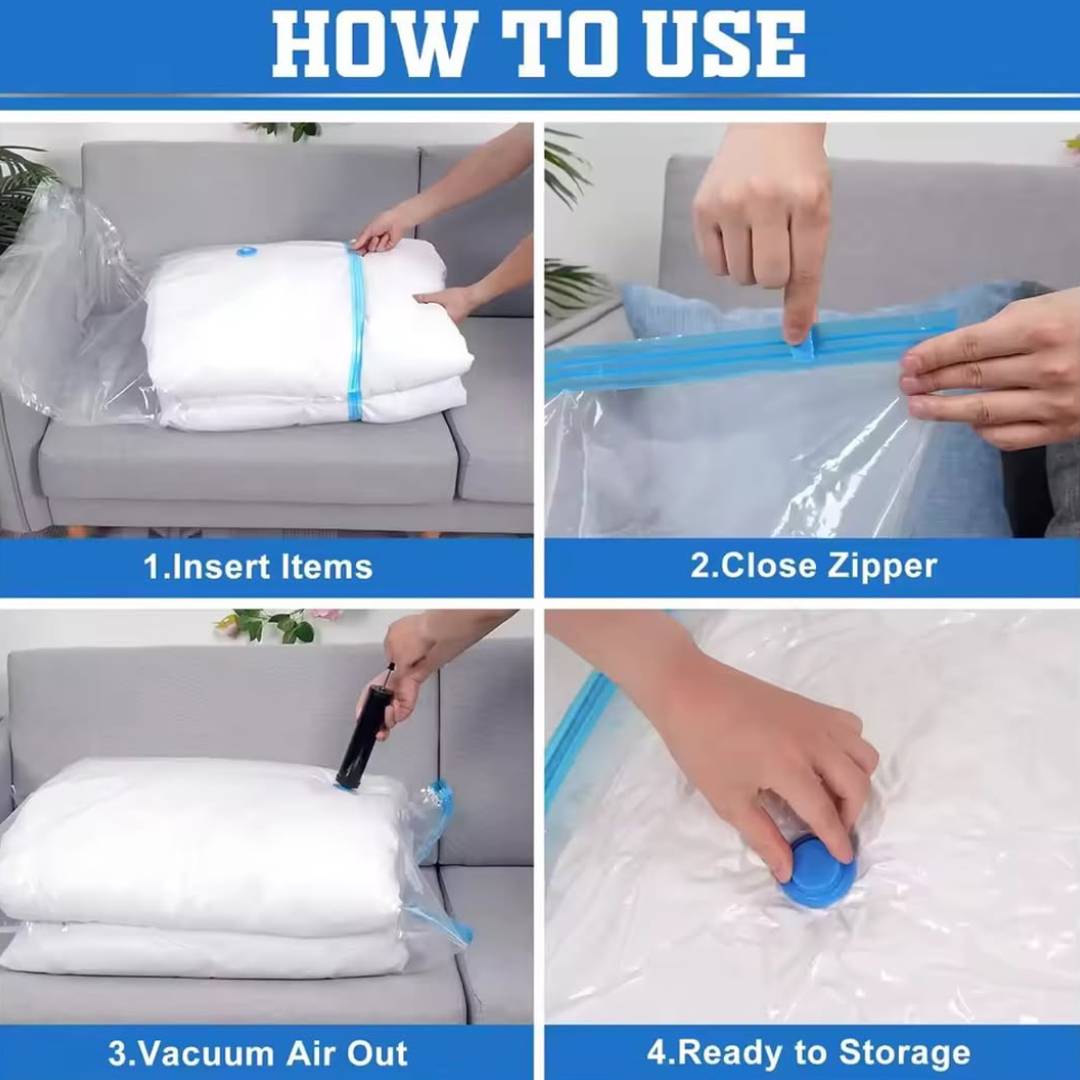 Vacuum Bag With Pump 5Pcs Set