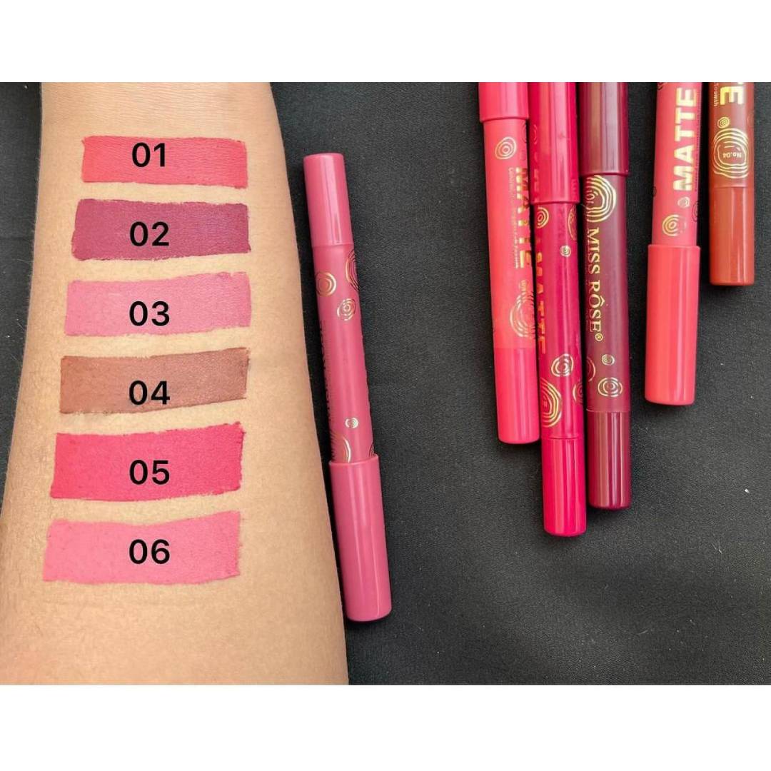 Miss Rose Matte Lip Pen Lipsticks 6Pcs Set