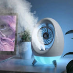 Portable Oval Shape Rechargeable Mini Air Conditioning Mist Fan Humidifier