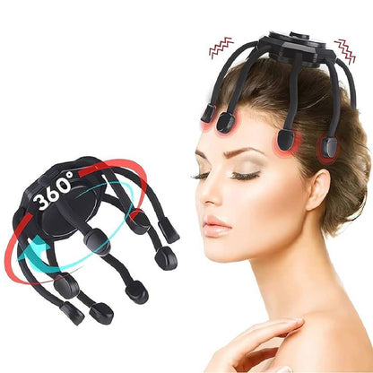 Octopus Electric Head Massager Head Scratcher Vibration Scalp Massage For Relax & Stress Relief Better Sleep