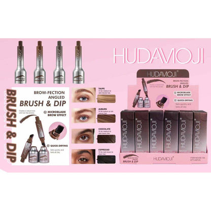 Hudamoji Brow-Fection Angled Eyebrows Brush & Dip Liquid Eyebrow Gel Pen