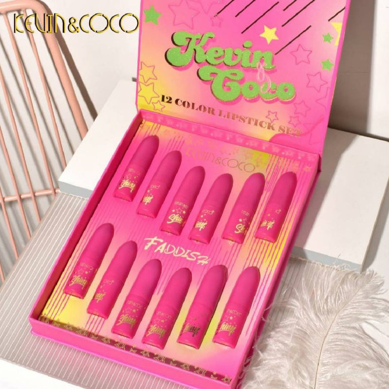 Kevin & Coco Matte Lipstick Set Of 12Pcs