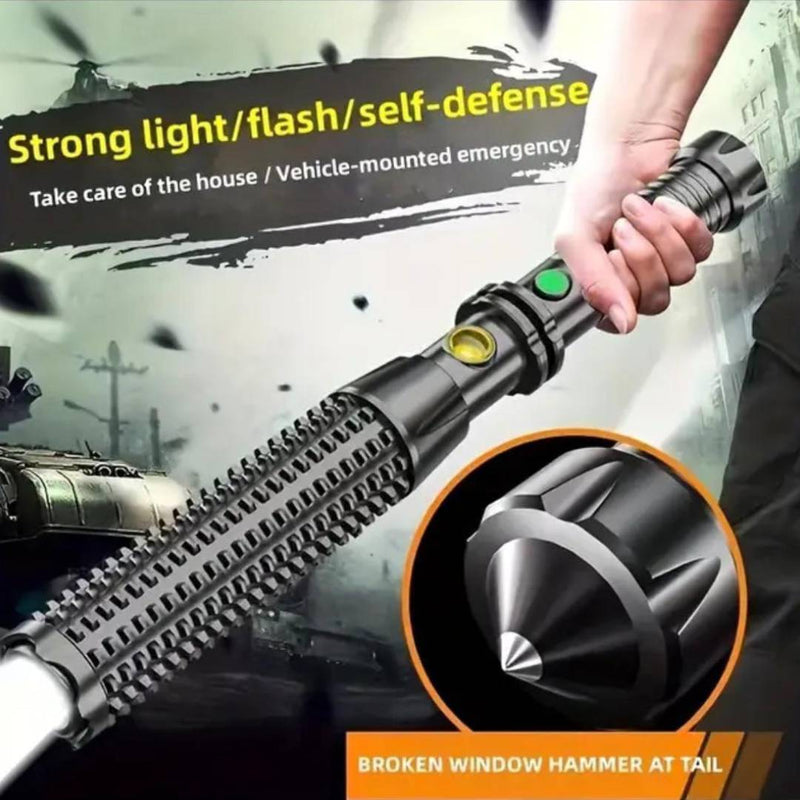 Defensive Broken Window LED Torch Light Tactical Flashlight Rechargeable Lamp