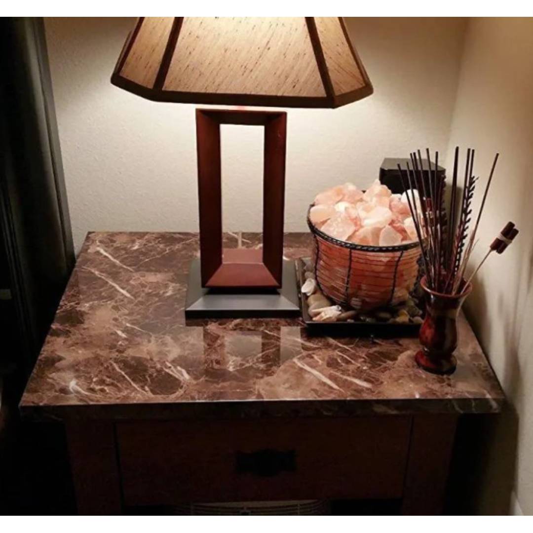 Multipurpose Brown Marble Sheet Waterproof Wall Sticker (Size 60x200cm)