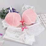 Beautygirl Cute Lace Embroidery Push Up Bra & Panty set-8805