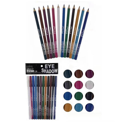 Fit Me Long Lasting Waterproof Eyeshadow Pencil Pack of 12Pcs