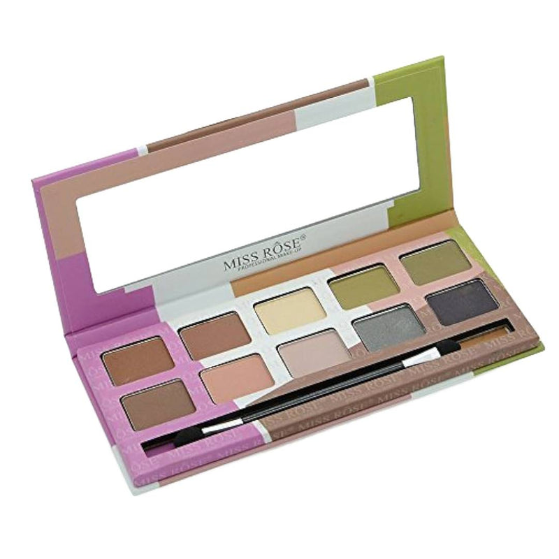 Miss Rose Professional Makeup 10 Color Nude Matte & Shimmering Multi Flare Eyeshadow Palette