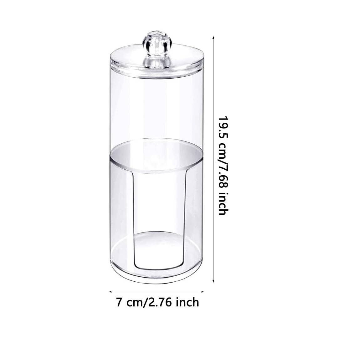 Multipurpose Acrylic Makeup Removal Cotton Buds Cosmetic Storage Box Holder With Lid