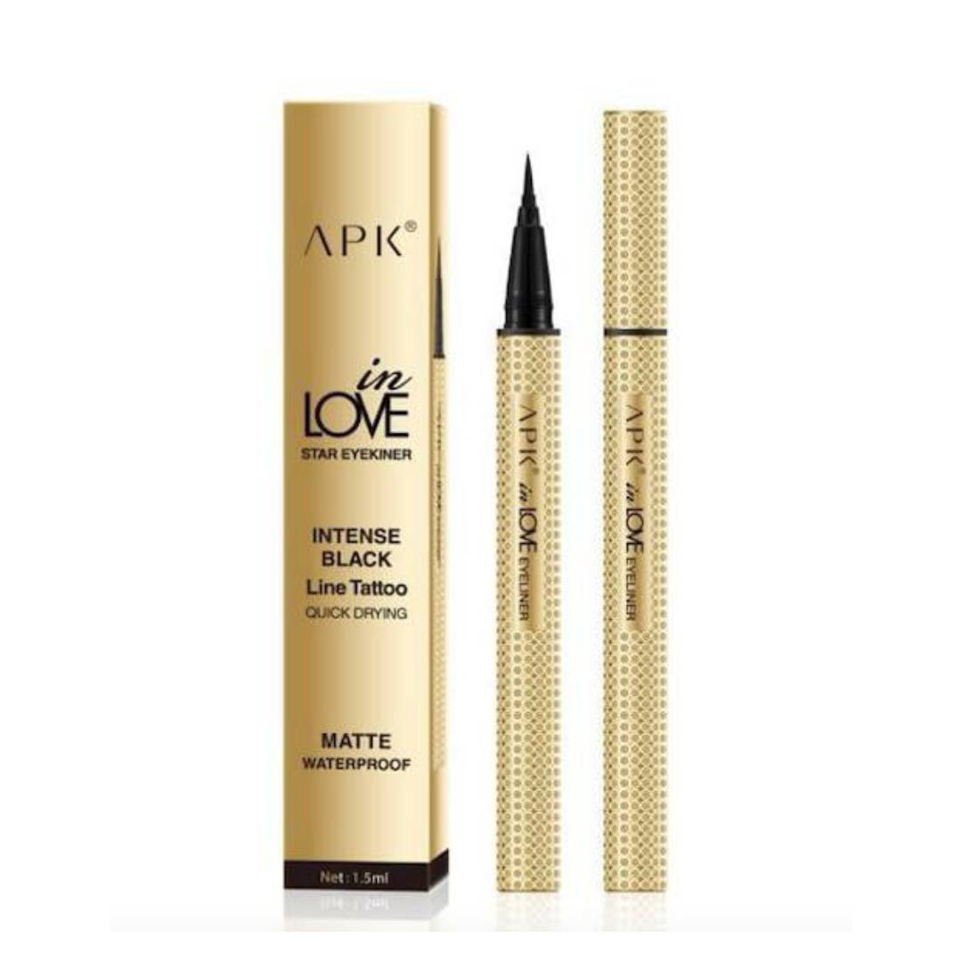 APK In Love Star Eyeliner Intense Black Line Tattoo Quick Drying Waterproof Smudgeproof &amp; Transferproof 1.5ml