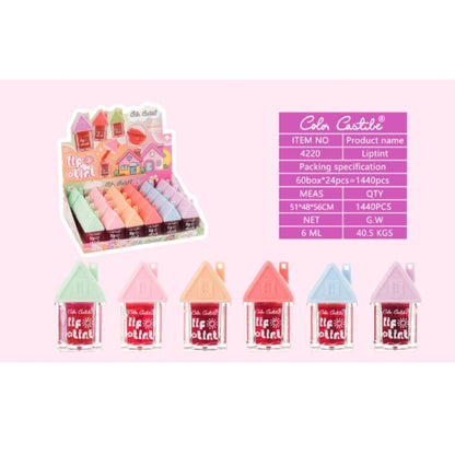 Color Castle Soft To The Touch Long Lasting Waterproof Lip And Cheek Tint 6Pcs Set