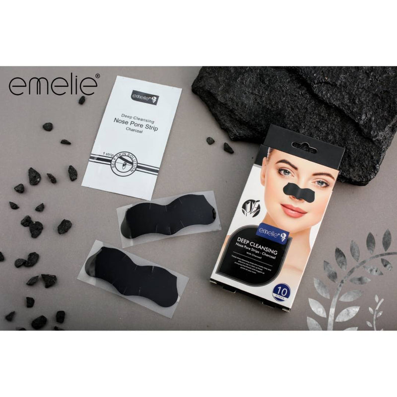 Emelie Deep Cleansing Nose Pore Strips With Charcoal 10 Strips