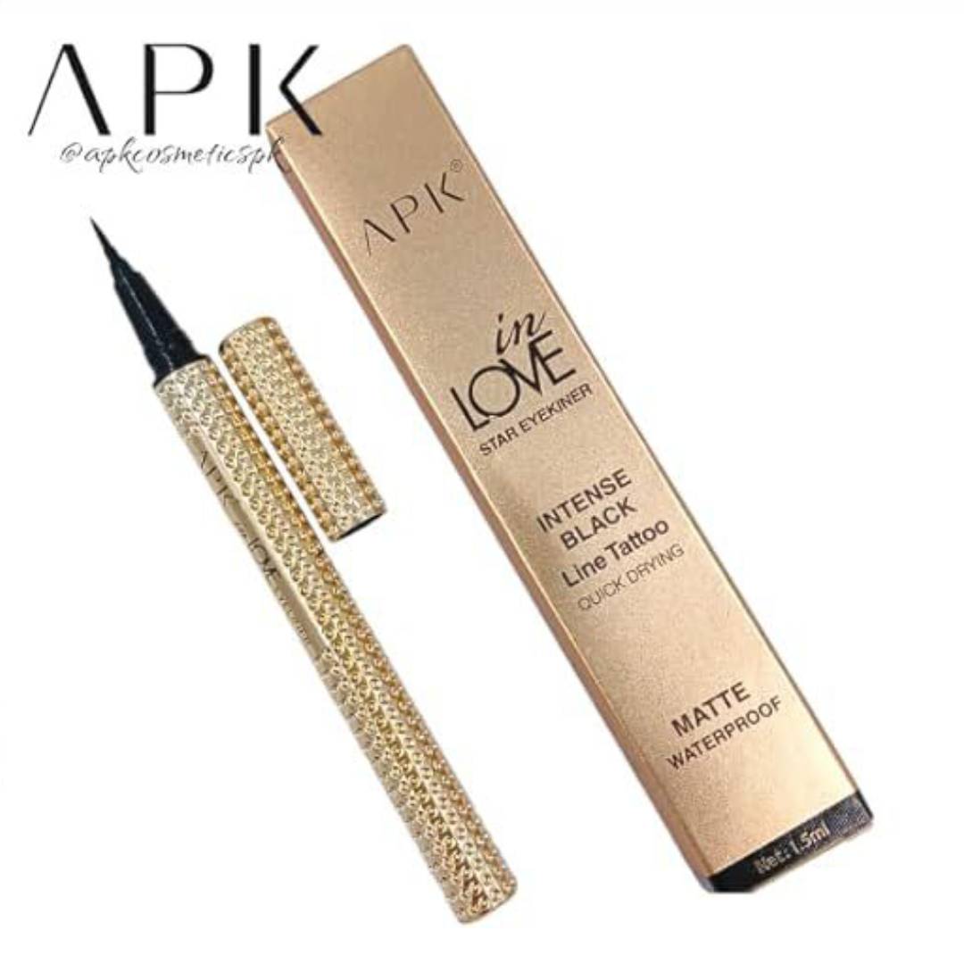APK In Love Star Eyeliner Intense Black Line Tattoo Quick Drying Waterproof Smudgeproof &amp; Transferproof 1.5ml