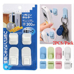 New Innovative Hook Socket Wall Mouted Bracket Key Hanger 2 Pairs White Color