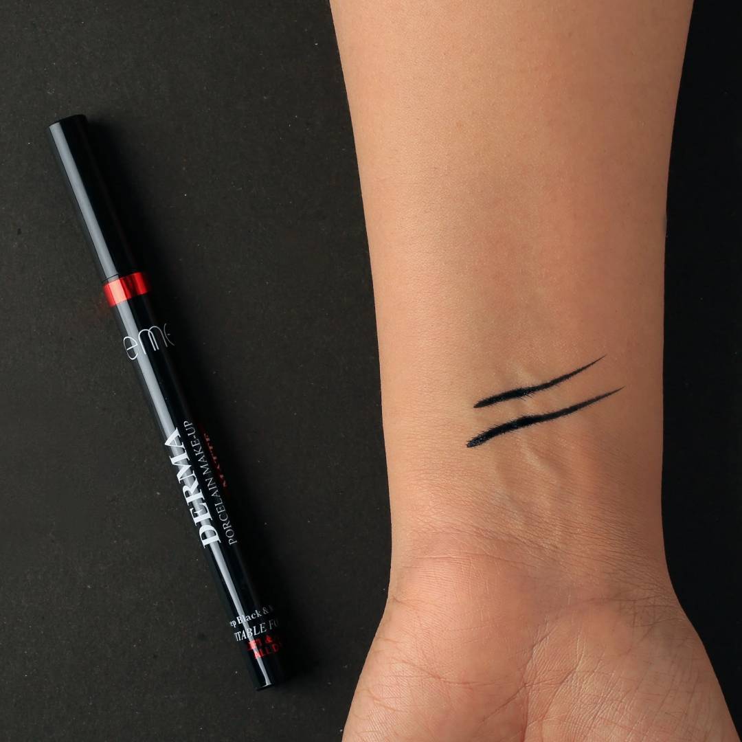 Emelie Derma 24 hour Waterproof Matte Marker Eyeliner Pen - BLACK