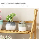 Multipurpose 3 Tier Foldable Wooden Flower Plant Pots Rack Stand Ladder Shelf