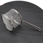 Stainless Steel Mini Round Fry Basket French Fries Holder Fried Food Table Serving