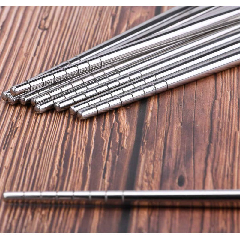 Stainless Steel Reusable Chopsticks Set Pack of 10Pcs