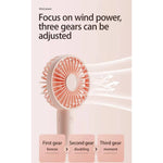 Portable Mini USB Rechargeable Handheld Fan With Base