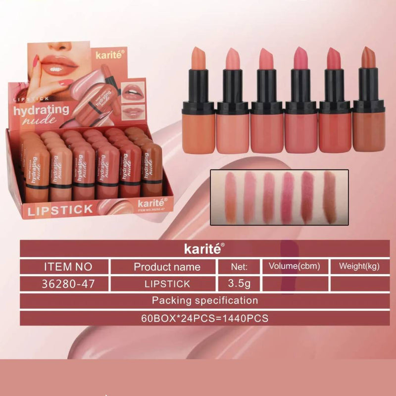 Karite Hydrating Nude Lipsticks 6Pcs Set