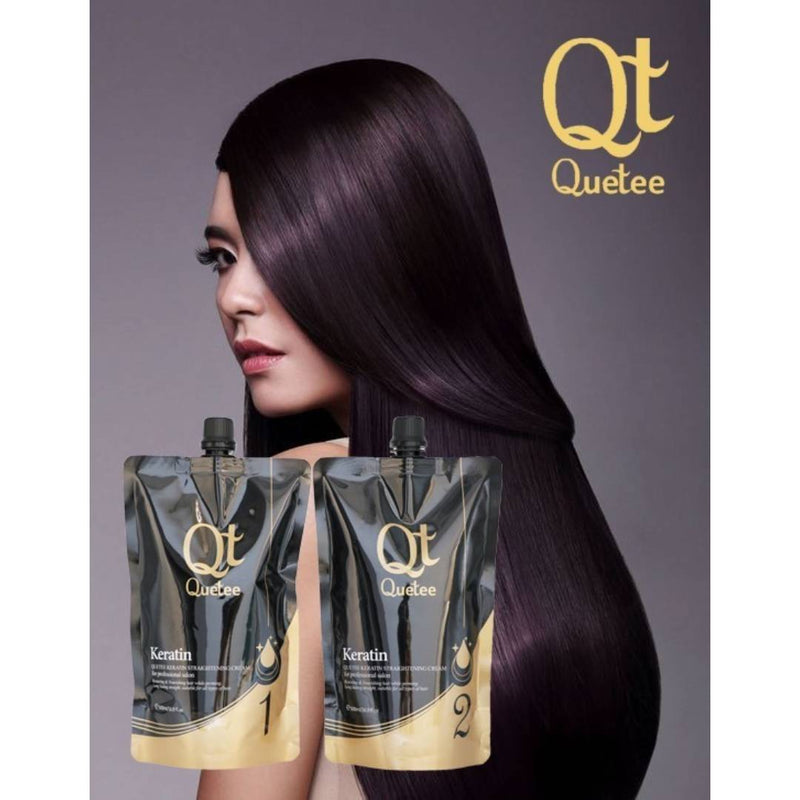 Quetee Professional White Keratin Complex Neutralizer Hair Rebounding Cream 2pcs Set