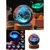 Galaxy Projector USB 3D Solar System Crystal Ball Lamp With Wooden Base Led Display Stand