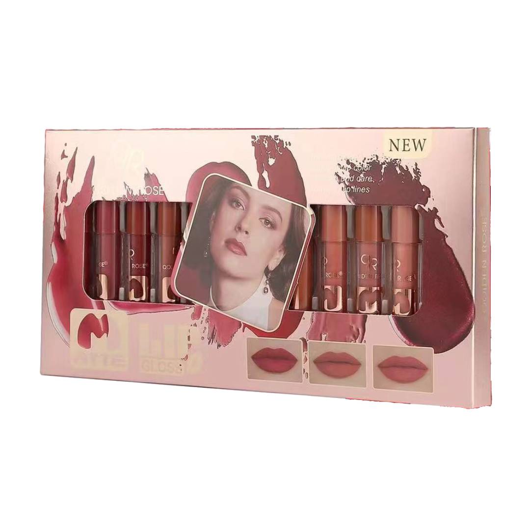 Qoiden Rose Matte 12Pcs Lipgloss Set