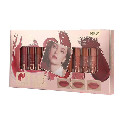 Qoiden Rose Matte 12Pcs Lipgloss Set