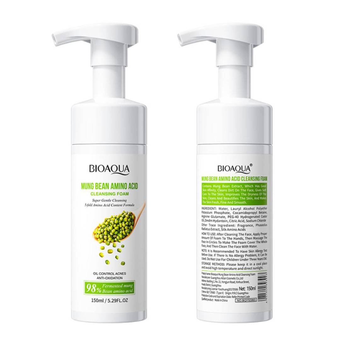 BIOAQUA Mung Bean Amino Acid Cleansing Moisturizing Cleanser 150ml