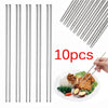 Stainless Steel Reusable Chopsticks Set Pack of 10Pcs