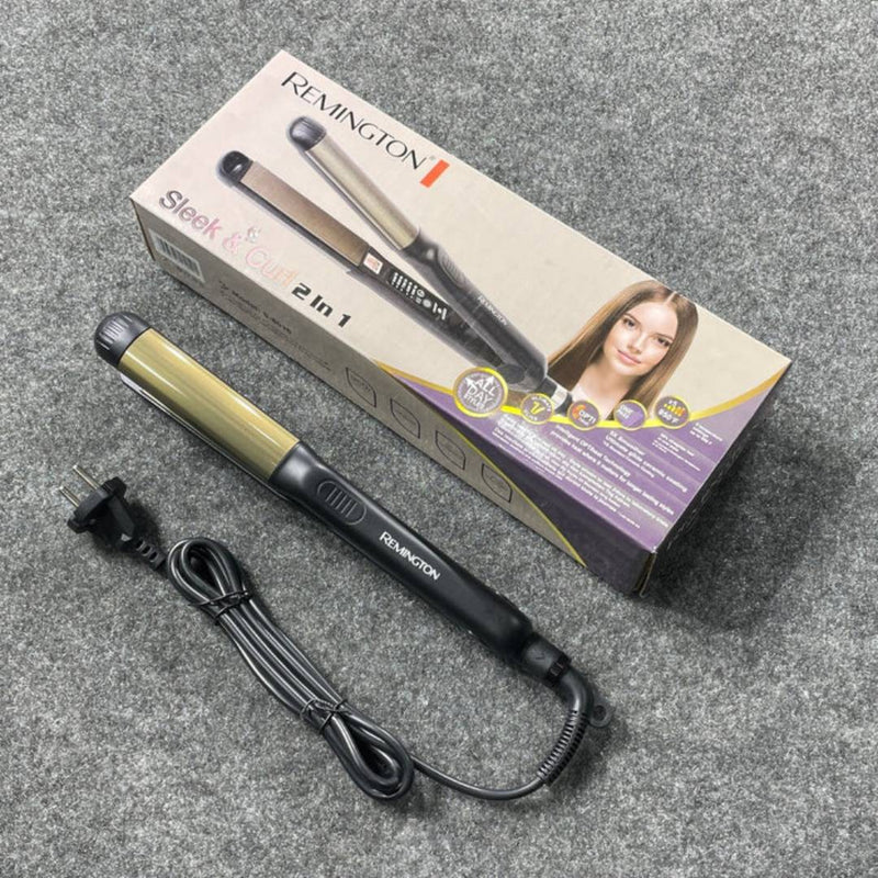 REMINGTON 2 IN 1 SLEEK & CURL HAIR STRAIGHTENER MODEL S-8016