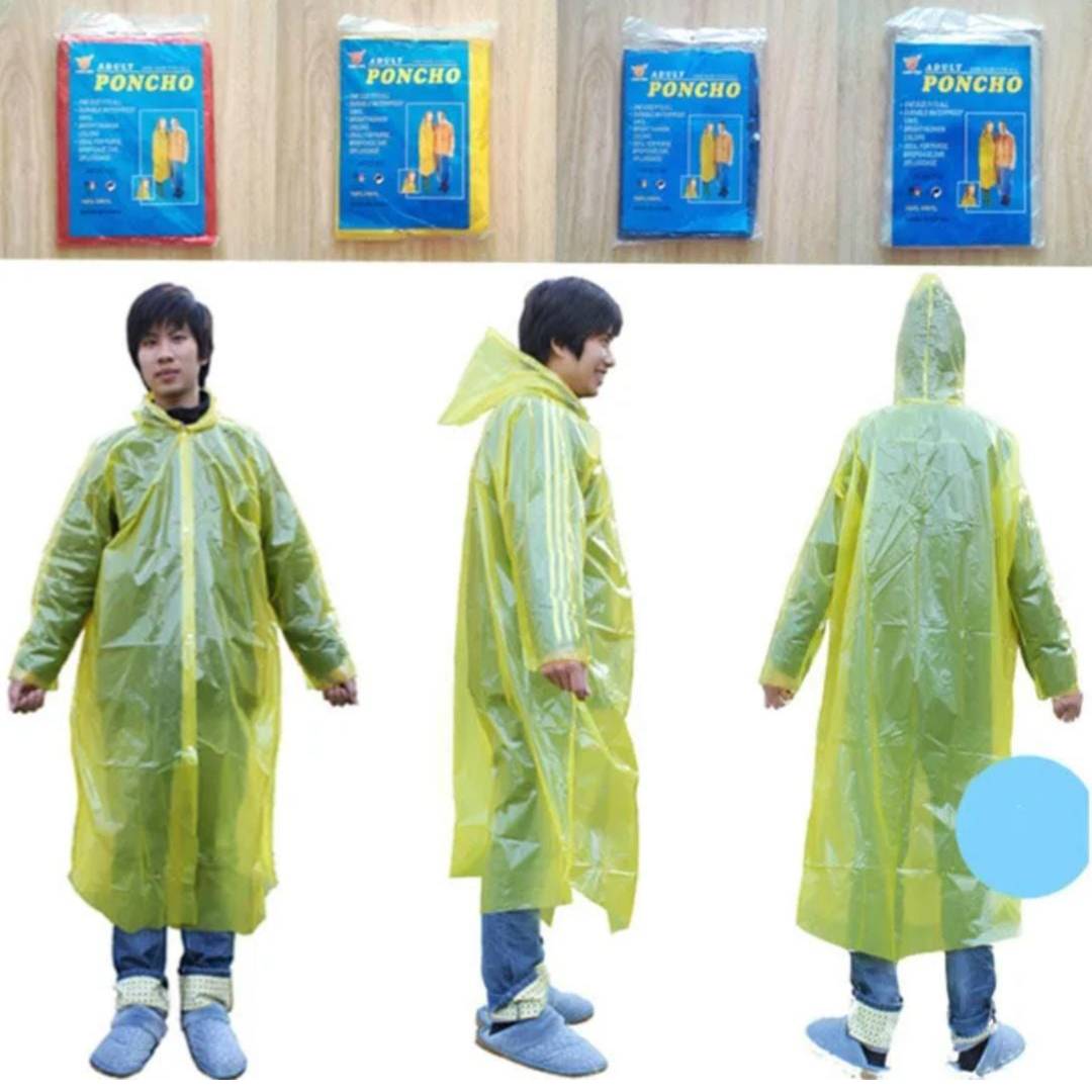 Unisex Disposable Adult Rain Coat Rainwear Suit