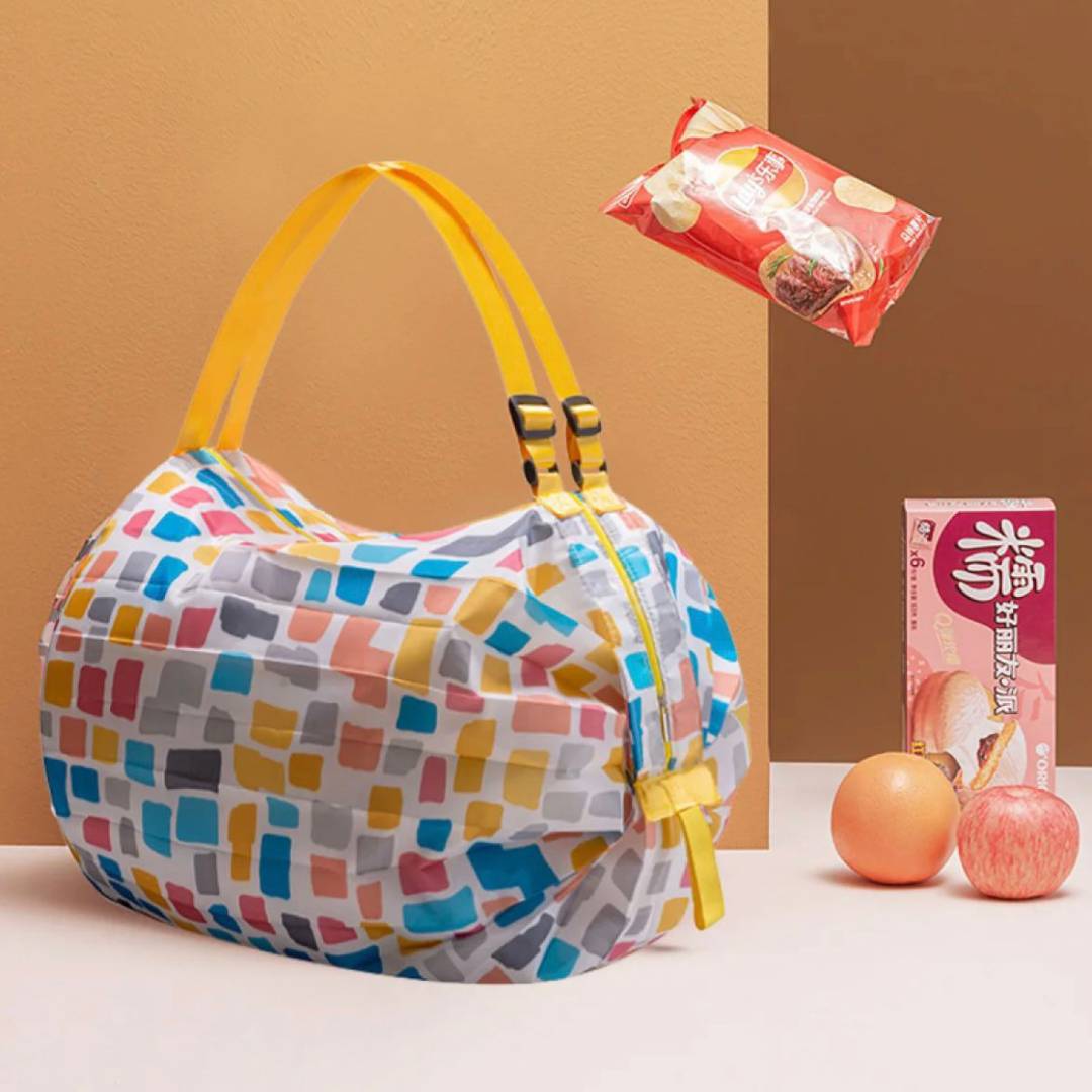 New Lock Multipurpose Portable Folding Washable Travel Grocery Bag Parachute Material