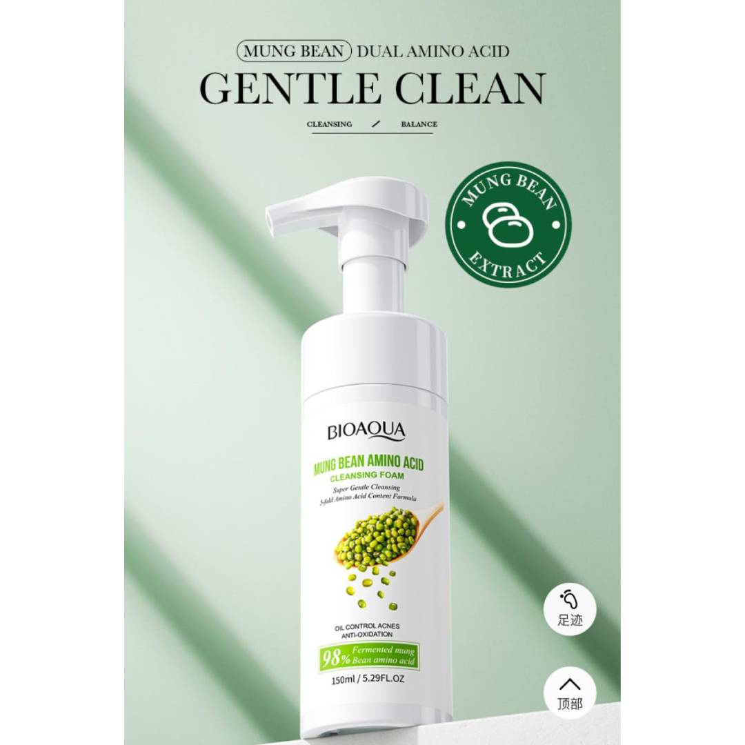 BIOAQUA Mung Bean Amino Acid Cleansing Moisturizing Cleanser 150ml