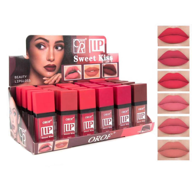 Orof Sweet Kiss Matte Lipgloss Set of 6Pcs