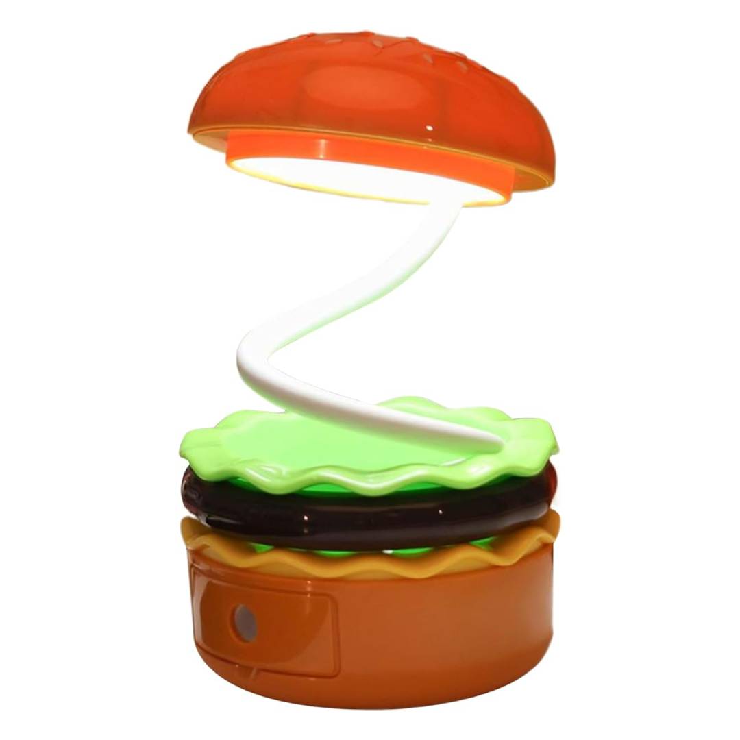 Cute Burger LED Lamp  Rotatable And Adjustable Light For Kids